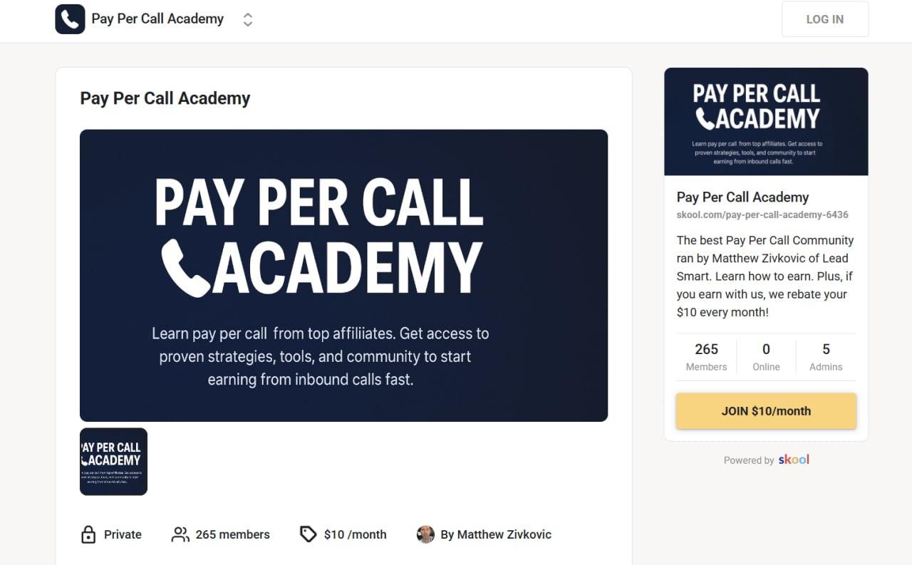 Pay Per Call Academy