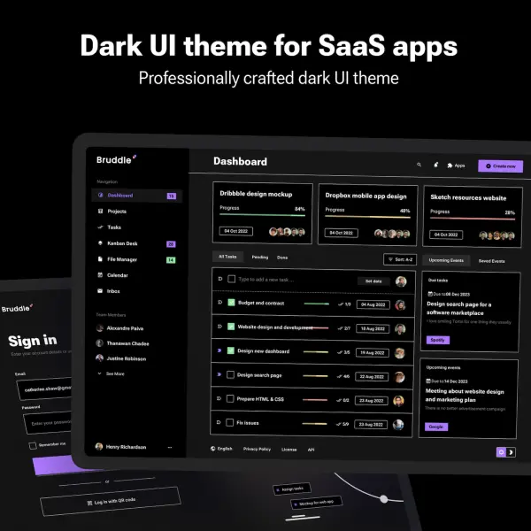 Bruddle - Neo brutalism UI kit for SaaS Dashboards